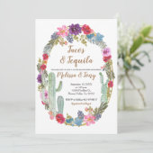 Invitation Douche pour les couples mexicains de tacos et de c (Debout devant)