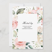 Invitation Douche pour mariée à Parties scintillant rose et o (Dos)