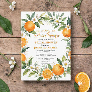 Invitation Douche principale Citron Orange Baby Shower