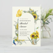 Invitation Douche printanière des tournesols (Debout devant)
