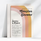 Invitation douche Rainbow Couples Retro 70 moderne
