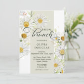 Invitation Douche Romantique de Fleurs de Pâquerette et d'Ois (Debout devant)