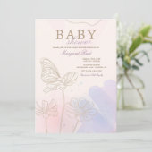 Invitation Douche rose et bleu (Debout devant)