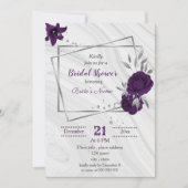 Invitation douche royale violette à nuptiale (Devant)