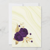 Invitation douche royale violette dorée (Dos)
