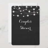 Invitation Douche Rustic Blackboard and String Lights (Dos)