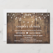 Invitation Douche Rustique Couples, wedding shower (Devant)