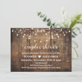 Invitation Douche Rustique Couples, wedding shower (Debout devant)