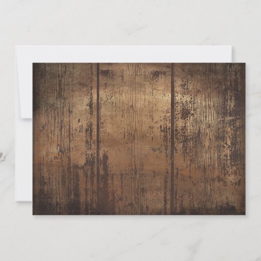 Invitation Douche Rustique Couples, wedding shower (Dos)