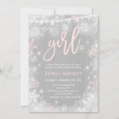 Invitation Douche rustique d'hiver d'invitation de baby (Devant)