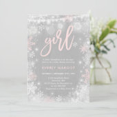 Invitation Douche rustique d'hiver d'invitation de baby (Debout devant)