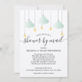 Invitation Douche Rustique Par Courrier Longue Distance Bébé  (Devant)