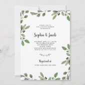 Invitation Douche simple de couples de la verdure | (Devant)