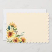 Invitation Douche Sunflower Corners (Dos)