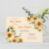 Invitation Douche Sunflower Corners (Debout devant)