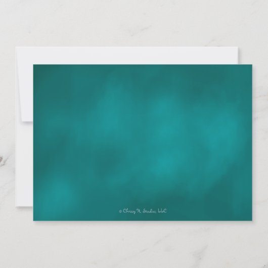 Invitation Douche Turquoise en luciole monogramme Mason Jar C (Dos)