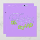 Invitation douche Twins-On-Board (Devant / Derrière)
