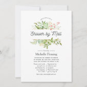 Invitation Douche verte en cristal géométrique par courrier (Devant)