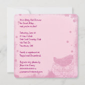 Invitation Douche vintage bébé fille (Devant)
