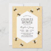 Invitation Douche vintage Couples d'abeilles (Devant)