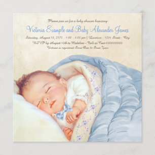 Invitation Douche vintage de bébé