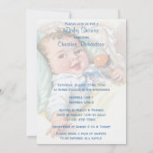 Invitation Douche vintage de bébé (Dos)