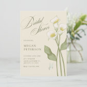 Invitation Douche vintage fleurie (Debout devant)