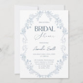 Invitation Douche vintage fleurie (Devant)