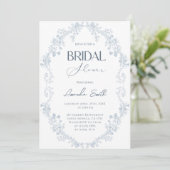 Invitation Douche vintage fleurie (Debout devant)