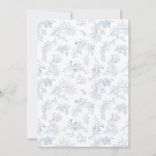 Invitation Douche vintage fleurie (Dos)