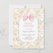 Invitation Douche vintage fleurie (Devant)