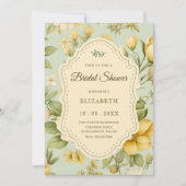 Invitation Douche vintage fleurie (Devant)