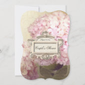 Invitation Douche vintage parisienne de couples de manoir (Dos)