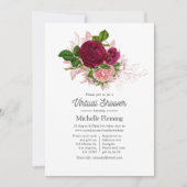 Invitation Douche vintage Shabby-Chic Virtuelle (Devant)