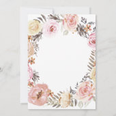 Invitation Douche virtuelle à papillon rose roux rose (Dos)