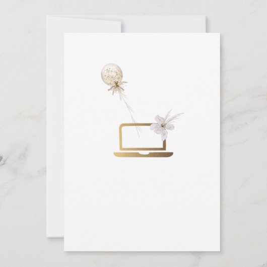 Invitation Douche virtuelle branchée (Dos)