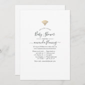 Invitation Douche virtuelle branchée (Devant / Derrière)