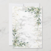 Invitation Douche virtuelle Dusty Botanical Greenery Gold (Dos)