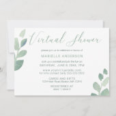 Invitation Douche virtuelle Eucalyptus Aquarelle Verdure (Devant)