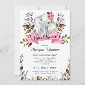 Invitation douche virtuelle nouveaux plans baby shower rose é (Devant)