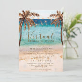 Invitation douche virtuelle par mail beach nuptiale (Debout devant)