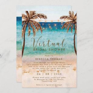 Invitation douche virtuelle par mail, douche nuptiale de plag