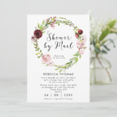 Invitation douche virtuelle par mail fleurie douche nuptiale (Debout devant)