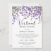 Invitation douche virtuelle par mail lavender nuptiale (Devant)
