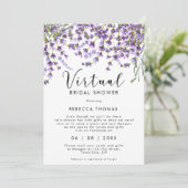 Invitation douche virtuelle par mail lavender nuptiale (Debout devant)