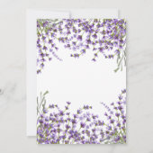 Invitation douche virtuelle par mail lavender nuptiale (Dos)