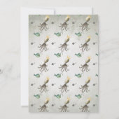 Invitation Douche virtuelle pour algues marines (Dos)