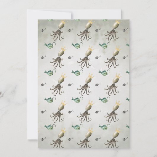 Invitation Douche virtuelle pour algues marines (Dos)