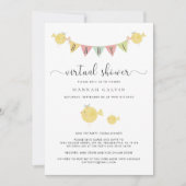 Invitation Douche virtuelle pour bébé | Mama Bird & Baby Chic (Devant)