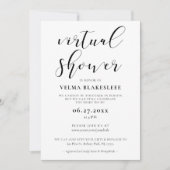 Invitation Douche virtuelle simple et élégante (Devant)